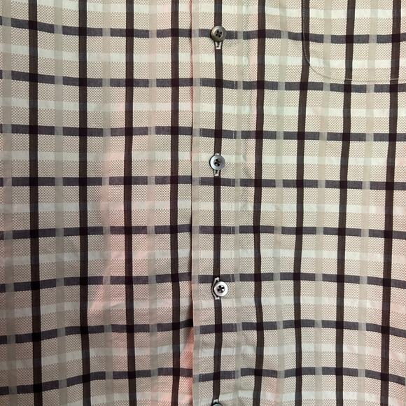 W.H. Belk Sportswear Lot of 2 Long Sleeve LG Button Down Shirt Brown Blue Plaid - Picture 12 of 14